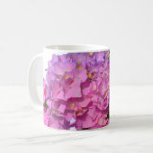 Elegant pink purple blue floral koffiemok (Voorkant links)
