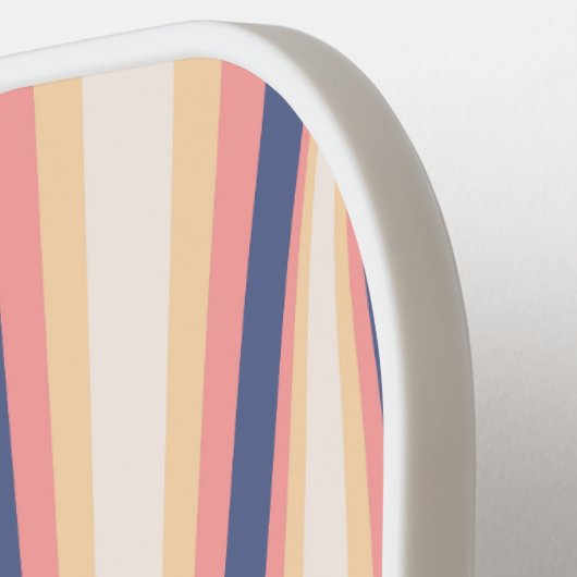 Elegant Pink Purple Chevron Pattern Custom Name Pickleball Paddle (Links Detail)