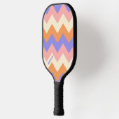 Elegant Pink Purple Chevron Pattern Custom Name Pickleball Paddle (Links)