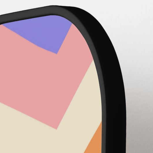 Elegant Pink Purple Chevron Pattern Custom Name Pickleball Paddle (Links Detail)