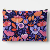 Elegant pink purple folk floral pattern etui (Voorkant)