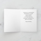 Elegant Pink, Purple & Gold Birthday Cake Kaart (Binnen)