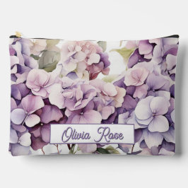 Elegant pink purple watercolor hydrangeas  etui