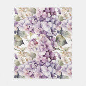 Elegant pink purple watercolor hydrangeas fleece deken (Voorkant)