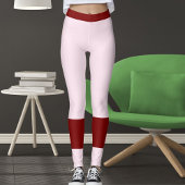 Elegant Pink Red Valentine's Day Girlfriend Gift  Leggings