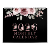 Elegant Pink Rose 2026 Kalender (Hoes)