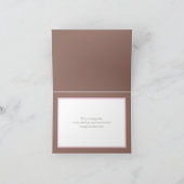 Elegant Pink Rose Botanical Color Congratulations Kaart (Binnen)