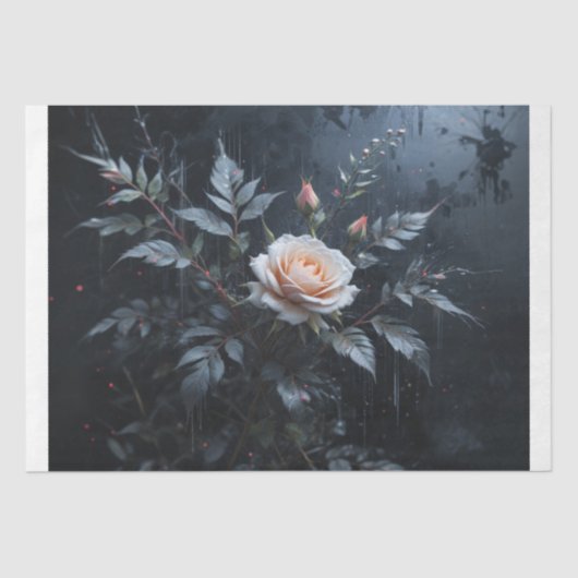 Elegant Pink Rose Decoupage Tissuepapier (Voorkant)