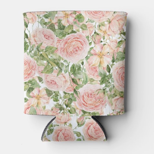 Elegant Pink Rose Garden Blikjeskoeler (Voorkant)