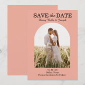 Elegant Pink Rose Garden Save The Date (Voorkant / Achterkant)
