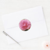 ELEGANT PINK ROSE RONDE STICKER (Envelop)