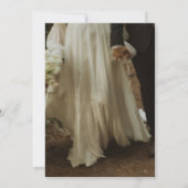 Elegant Pink Rose Wedding Invite Kaart (Achterkant)