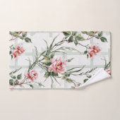 Elegant Pink Roses and Leaves on Trellis Bad Handdoek (Handdoek)