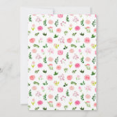 Elegant Pink Roses Floral Wedding Kaart (Achterkant)