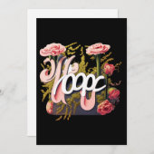 Elegant Pink Roses Hope Typography Kaart (Voorkant / Achterkant)