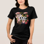Elegant Pink Roses Hope Typography Tri-Blend Shirt (Voorkant)
