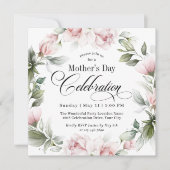 Elegant Pink Roses Moederdag feest Kaart (Voorkant)