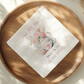 Elegant Pink Roses Tea Party Vrijgezellenfeest Servet