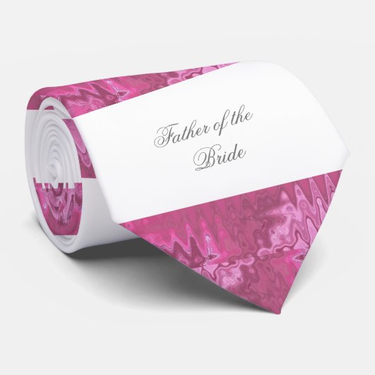 Elegant Pink Satin Ribbon, vader van de Bride Stropdas (Opgerold)