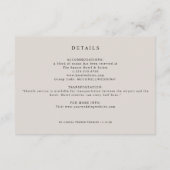Elegant pink satin wedding details card informatiekaartje (Achterkant)