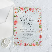 Elegant Pink Spring Floral Gradual Party Acryl Uitnodigingen