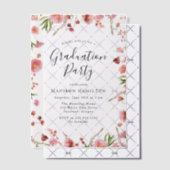Elegant Pink Spring Floral Gradual Party Vellum Uitnodigingen (Offset (Uitnodiging))