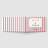 Elegant Pink Stripes Gastenboek (Volledig)