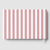 Elegant Pink Stripes Gastenboek (Achterkant)