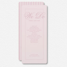 Elegant Pink Stripes Trouwprogramma