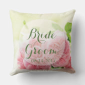 Elegant Pink Summer Roos Weddenschap Forever Kussen (Achterkant)
