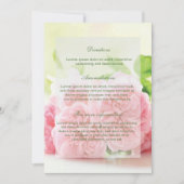 Elegant Pink Summer Roos Wedding Directions Kaart (Voorkant)