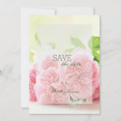 Elegant Pink Summer Roos Wedding SAVE the Date (Voorkant)