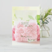 Elegant Pink Summer Roos Wedding SAVE the Date (Staand voorkant)