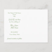 Elegant Pink Summer Roos Wedding SAVE the Date Aankondigingskaart (Achterkant)