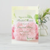 Elegant Pink Summer Roos Wedding Vrijgezellenfeest Kaart (Staand voorkant)