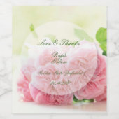 Elegant Pink Summer Roos Wedding Wijn Etiket (Enkel label)