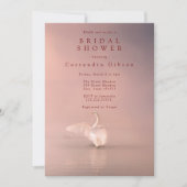 Elegant Pink Swan Vrijgezellenfeest Kaart (Voorkant)