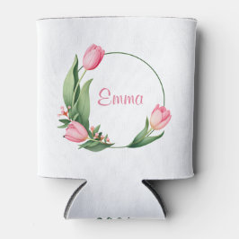 Elegant Pink Tulip Floral Mother's Day Gift Blikjeskoeler