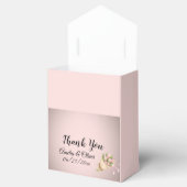 Elegant Pink Tulips Bouquet Wedding Bedankdoosjes (Geopend)