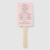 Elegant Pink Tulips Bouquet wedding program  Handwaaier (Achterkant)