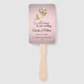 Elegant Pink Tulips Bouquet wedding program  Handwaaier (Voorkant)