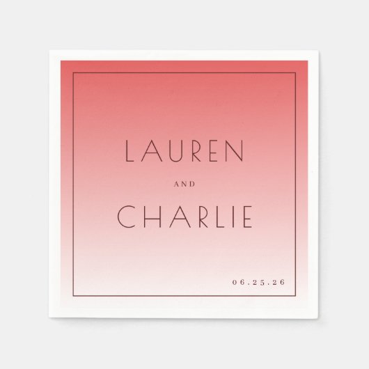 Elegant Pink Typographic Gradient Servet (Voorkant)