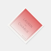 Elegant Pink Typographic Gradient Servet (Hoek)
