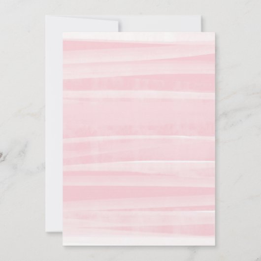 Elegant Pink Waterverf Floral Calligraphy Wedding Kaart (Achterkant)