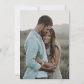 Elegant Pink Waterverf Floral Foto bruiloft Save The Date (Achterkant)