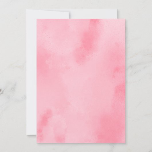 Elegant Pink Wedding invitation (Achterkant)