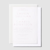 Elegant Pink Wedding Invitation Vellum Uitnodigingen (Offset)