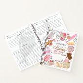 Elegant Pink White Baked With Love Baking  Notitieboek (Binnen)