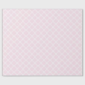 Elegant pink white cross pattern baptism cadeaupapier (Vlak)