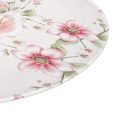 Elegant Pink White Floral Cutting Board Snijplank (Hoek)